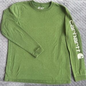 Carhartt Green Long Sleeve Logo Shirt Men’s M Loose Fit